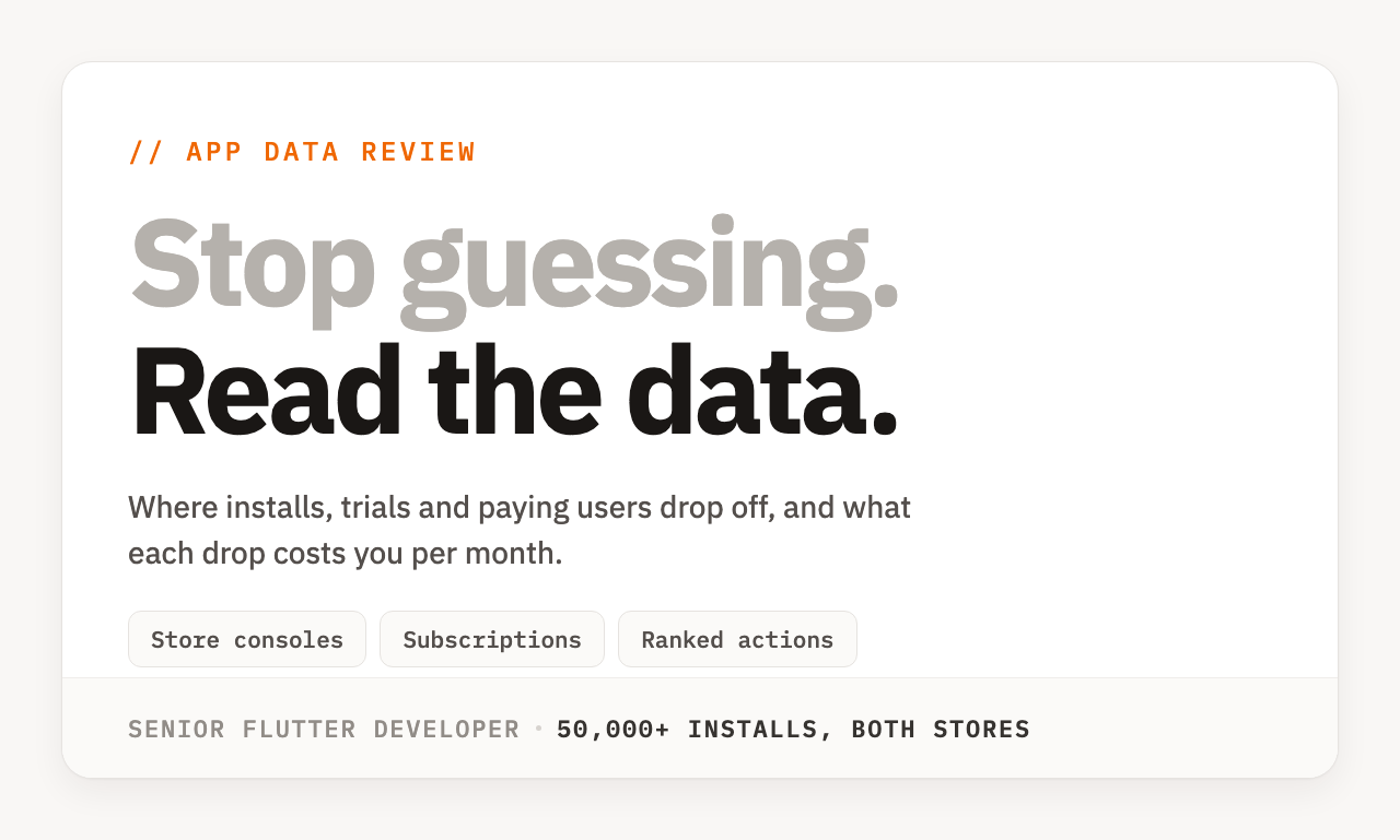 App data review: stop guessing, read the data